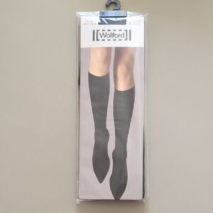 Wolford Black Louise Knee-High Socks